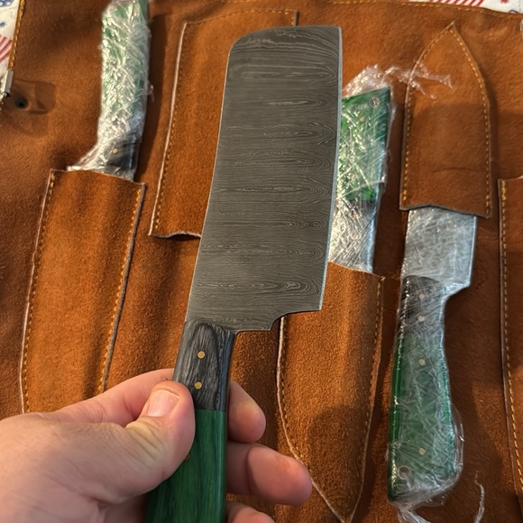 Premium Black and Green Chef Knife